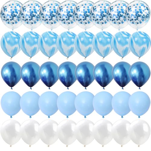 Colourfuls Agate Balloons - Round Latex for All Occasions - 40pcs Set