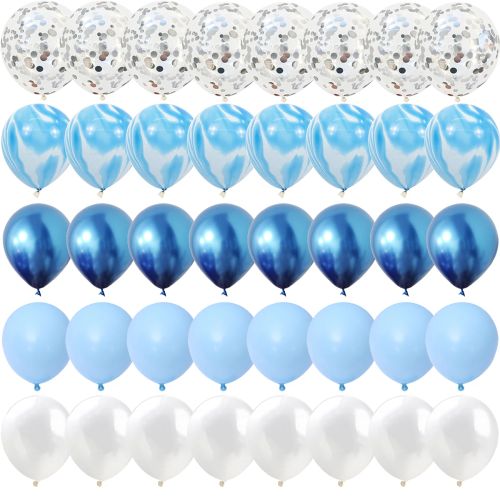Colourfuls Agate Balloons - Round Latex for All Occasions - 40pcs Set