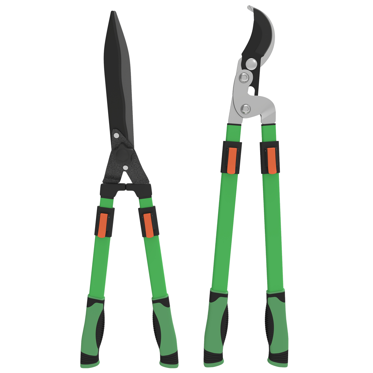Outsunny 2 Pcs Garden Shears Set with Telescopic Extendable Handles