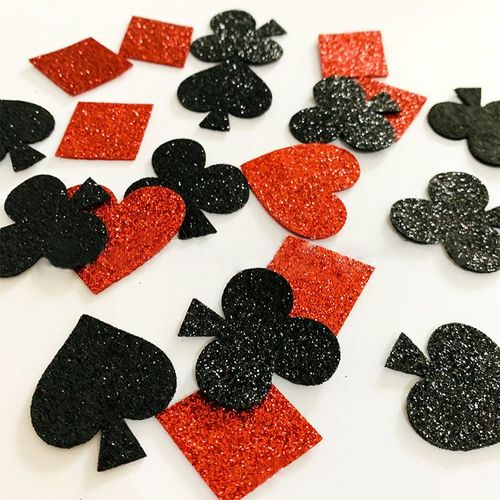 Casino Party Curtain Red & Black Foil for Event Decor - Sequin Backdrop