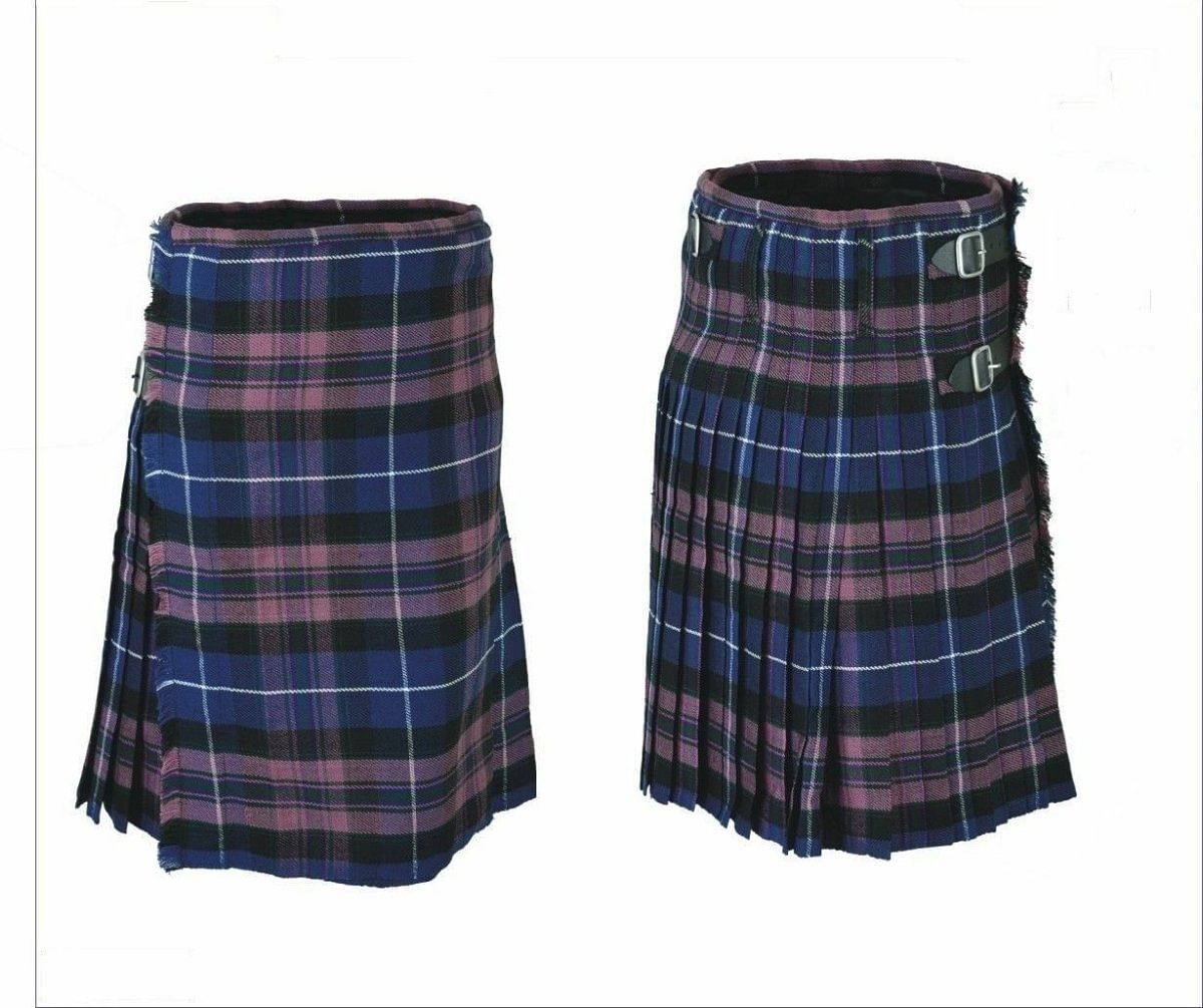 Men's Pride Of Scotland 8 Yard Highland Tartan Kilt 4 Pcs Set
