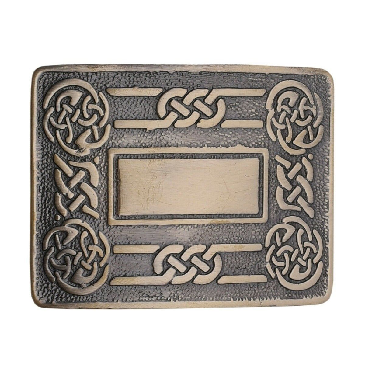 Men's Scottish Kilt Belt Antique Buckles - Celtic Designs Buckles