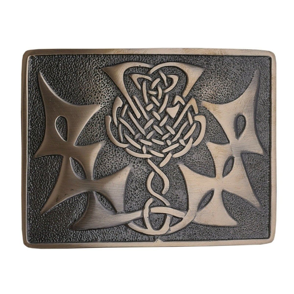 Men's Scottish Kilt Belt Antique Buckles - Celtic Designs Buckles