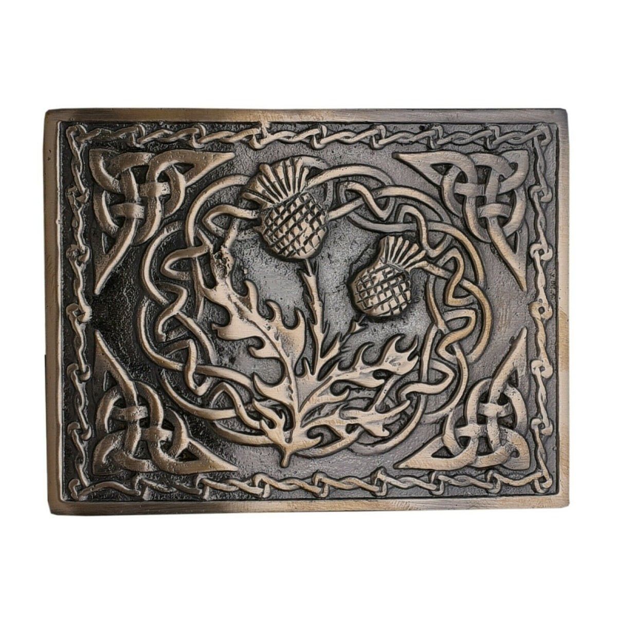 Men's Scottish Kilt Belt Antique Buckles - Celtic Designs Buckles