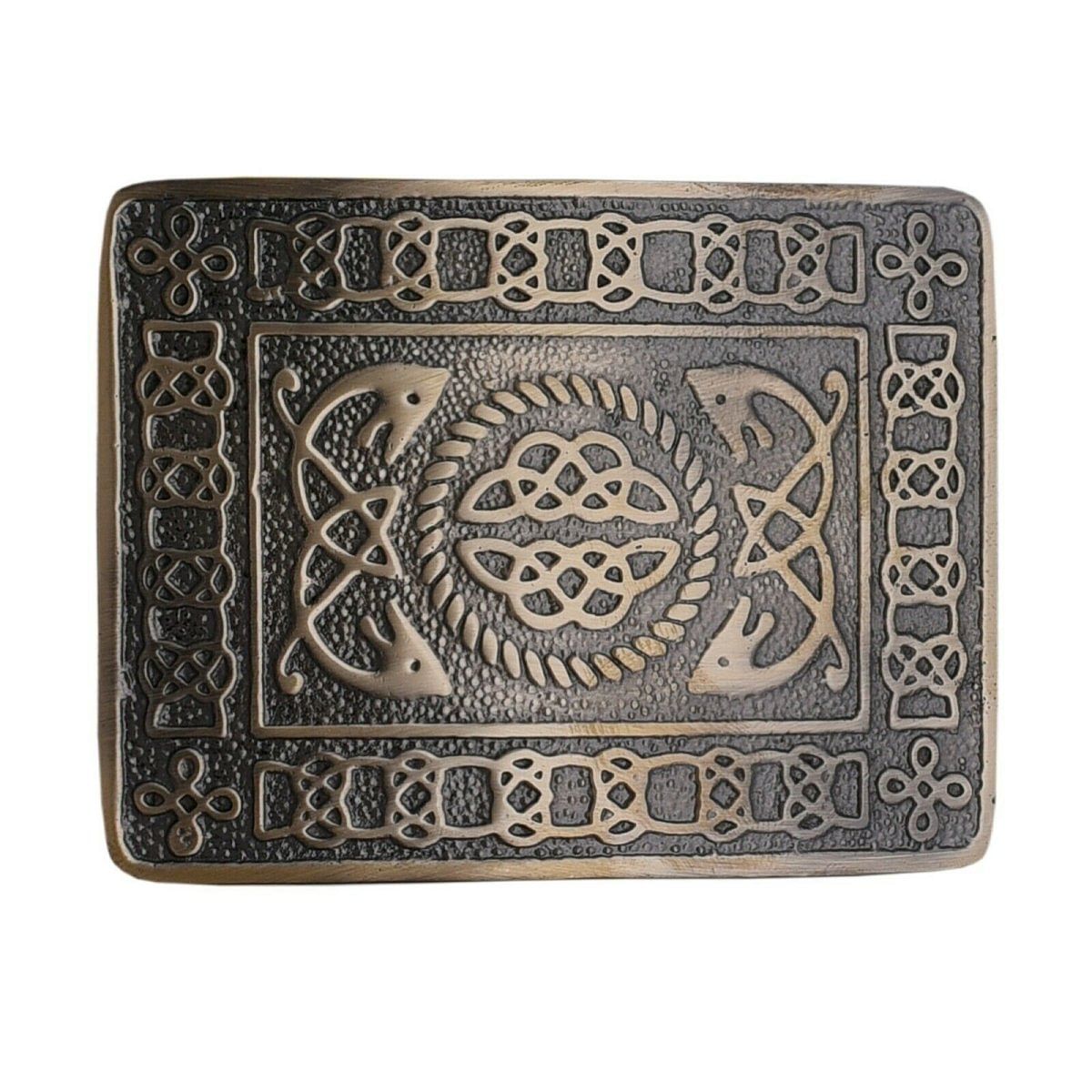 Men's Scottish Kilt Belt Antique Buckles - Celtic Designs Buckles