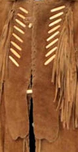 Men's Western Fringed American Buffalo Coat Hair Pipe - Lacing - Extensive Long Fringe
