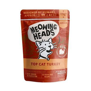 Meowing Heads Top Cat Turkey 100g - Case of 10