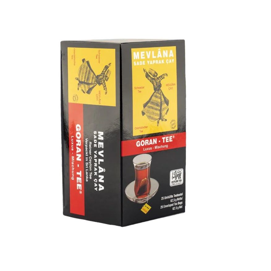 Mevlâna Goran-Tee Luxus Mischung Ceylon Black Tea 25 Enveloped Tea Bags 62.5g