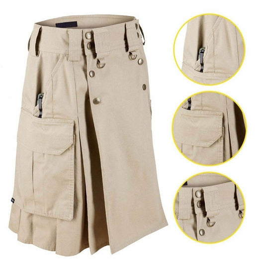 Men's Tactical Utility Kilt with Cargo Pockets