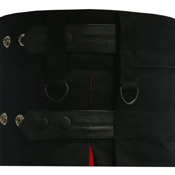 Modern Hybrid Custom fabric 2abdc7 Black Cotton Utility Kilt For Men