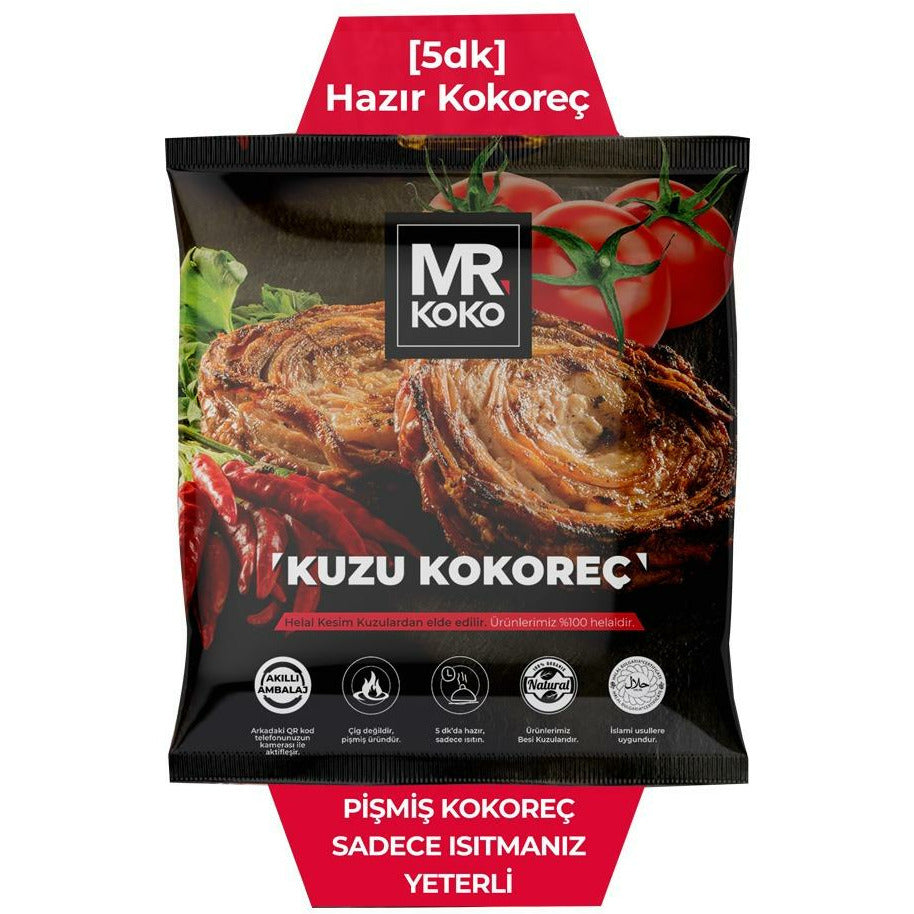 Mr Koko Kuzu Kokorec Halal Frozen Lamb Kokoretsi 125g