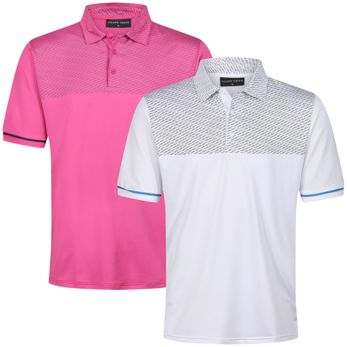 Polo de golf deportivo con estampado Island Green Dash