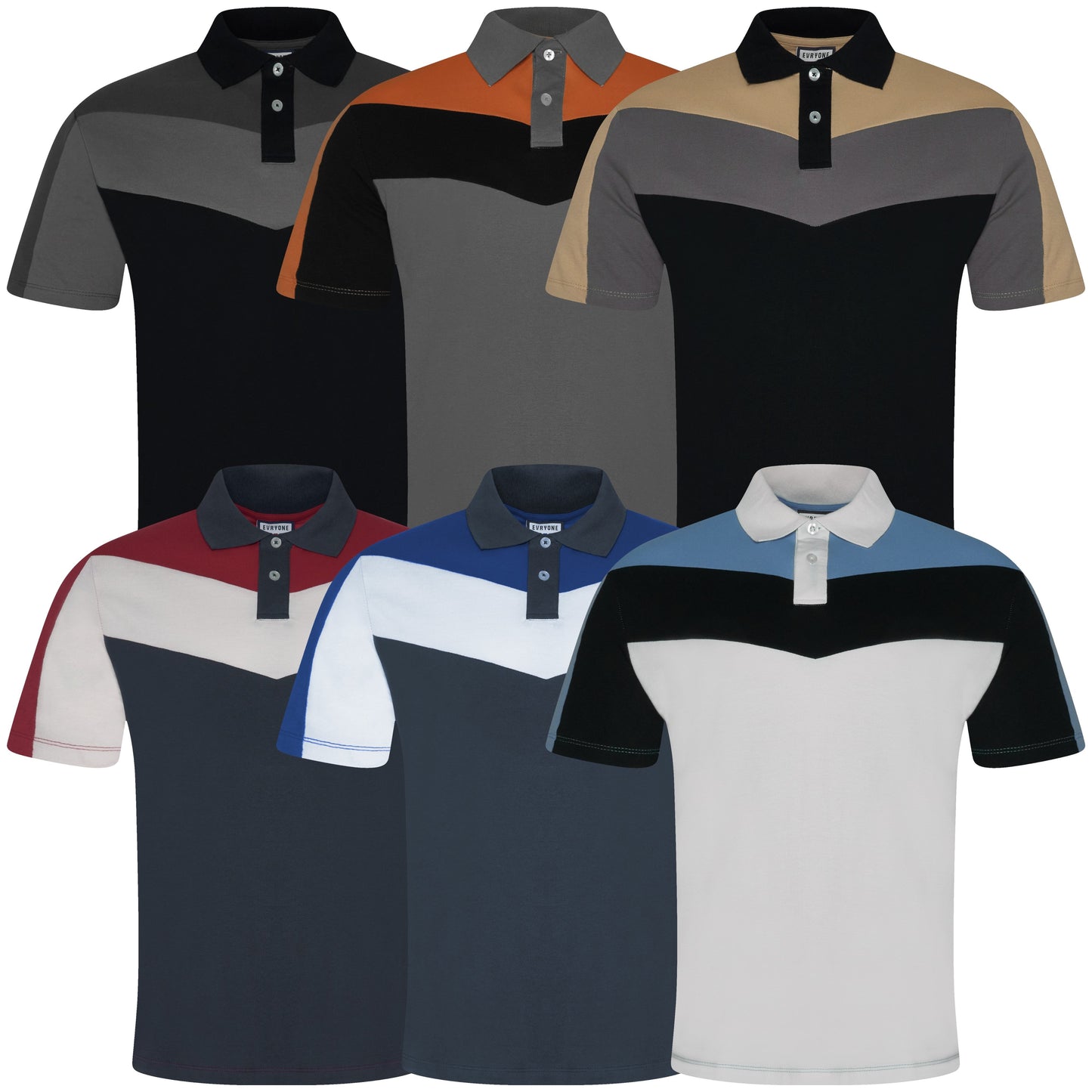 Evryone Contrast Stripe Polo Shirt | 100% Cotton Classic Fit