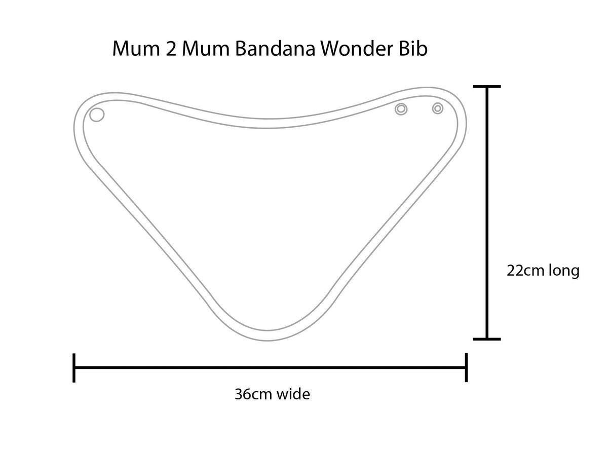 Mum 2 Mum Bandana Style Wonder Bib - Navy Blue