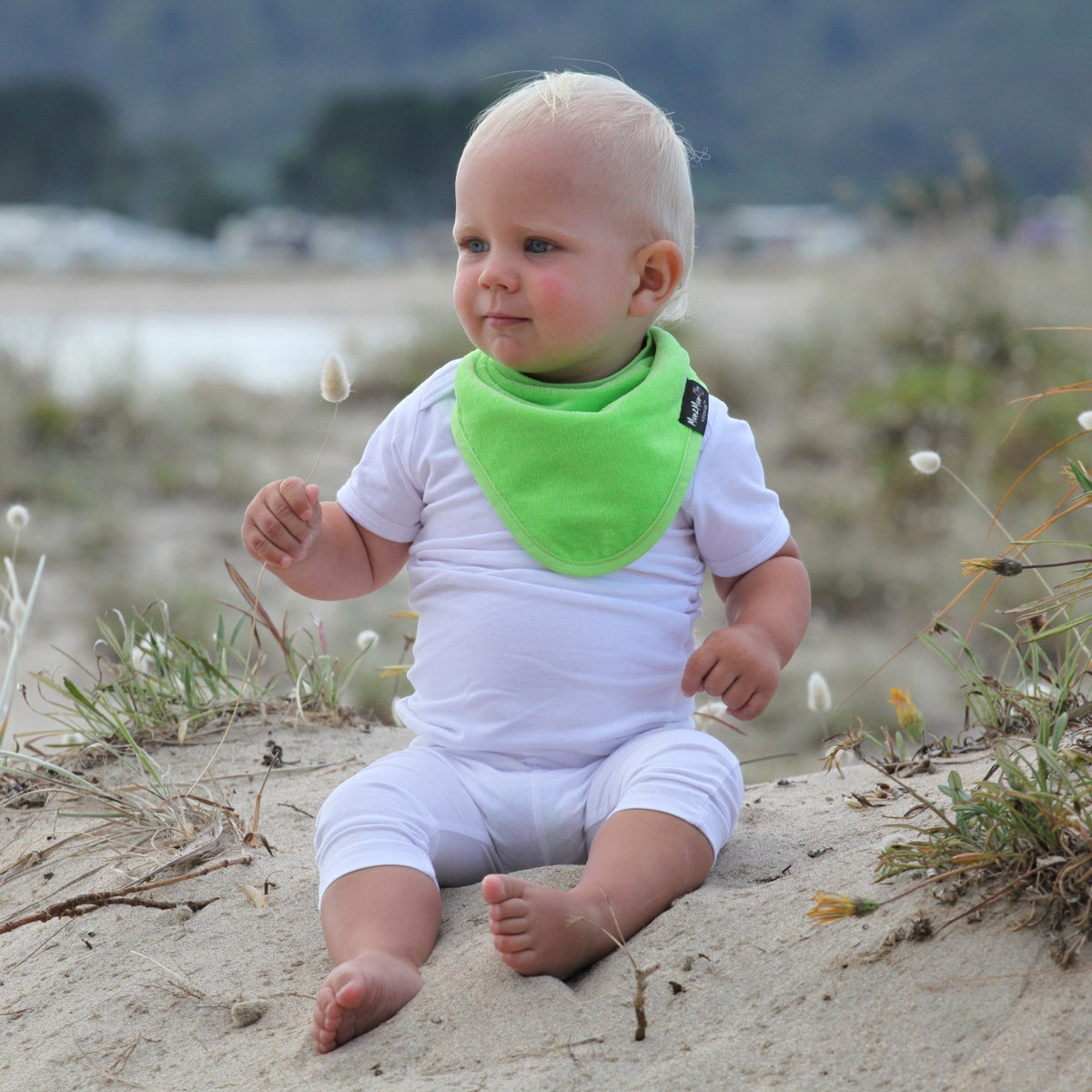 Mum 2 Mum Bandana Style Wonder Bib - Lime Green