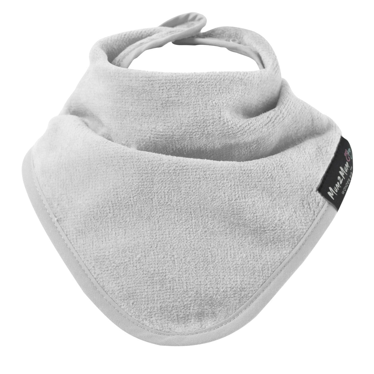 Mum 2 Mum Bandana Style Wonder Bib - Stone Grey