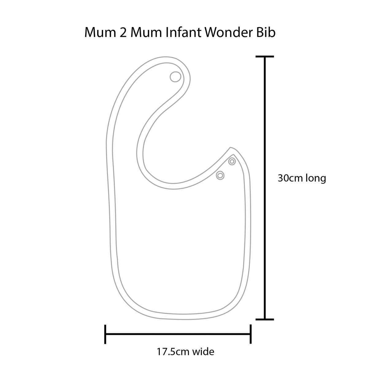 Mum 2 Mum Infant Wonder Bib - Denim Blue