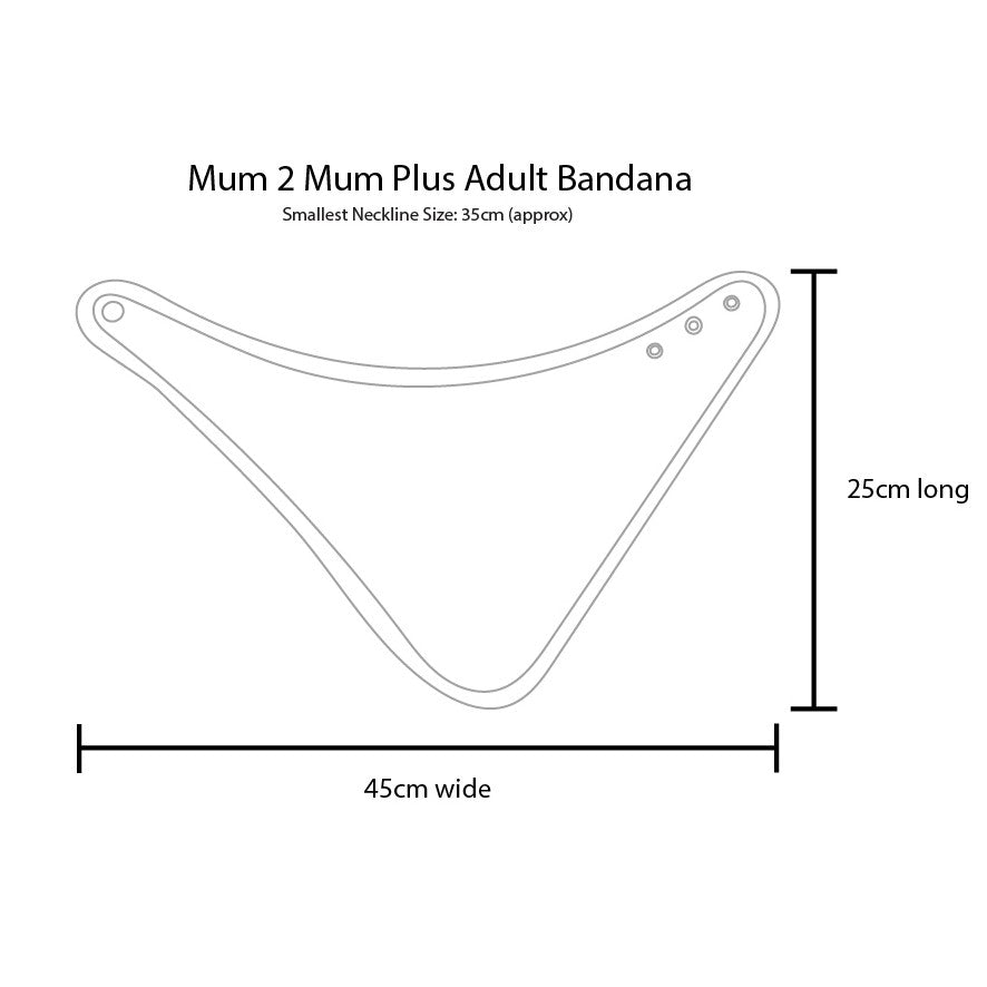 Mum 2 Mum PLUS Adult Disability Bib - Teal Blue