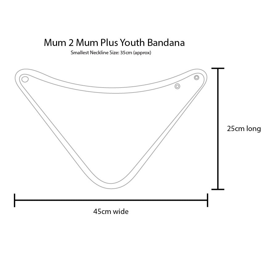 Mum 2 Mum PLUS Youth Disability Bib - Ages 5-15 years - Denim Blue