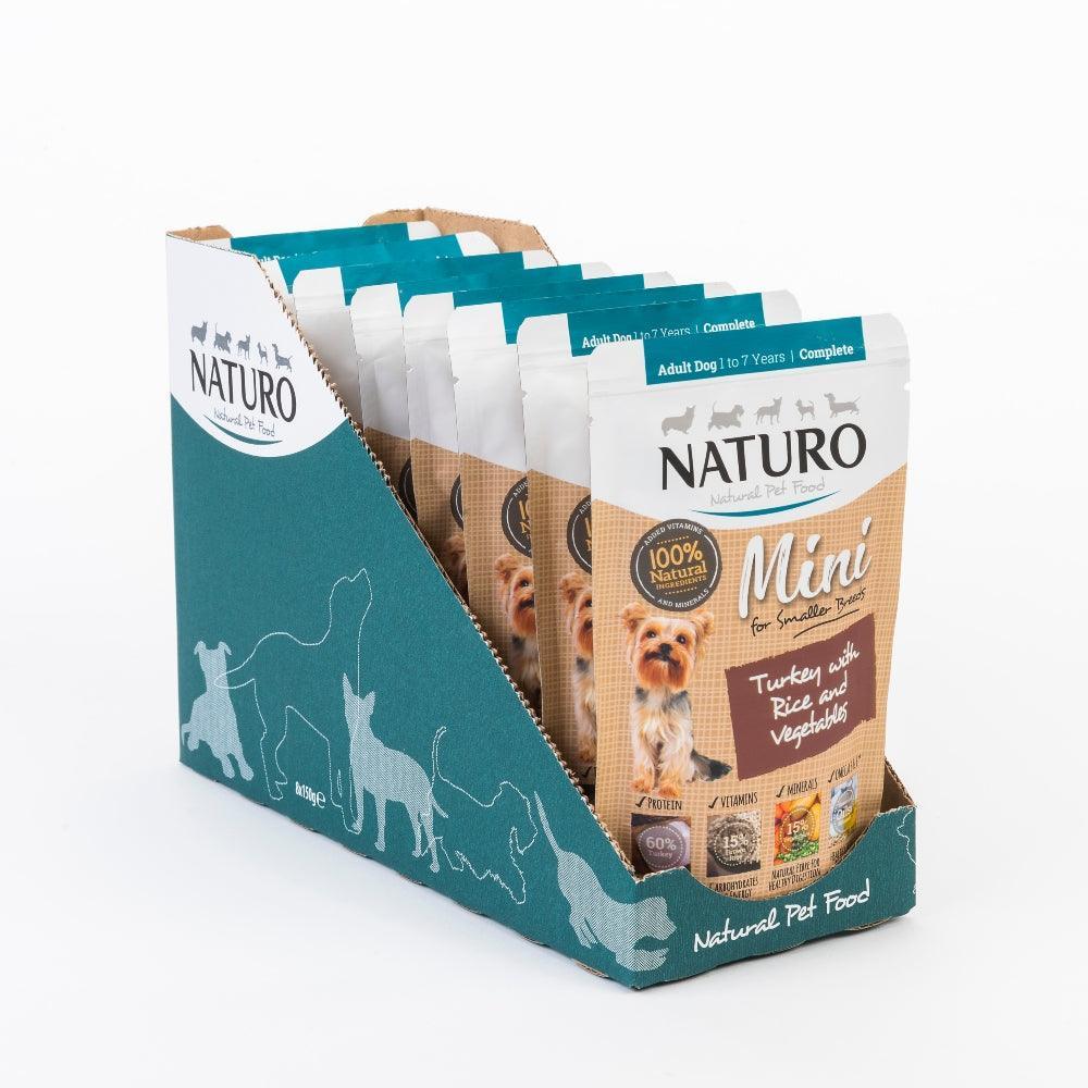 Naturo Adult Mini Turkey with Rice and Vegetables Pouches 150g - Case of 8