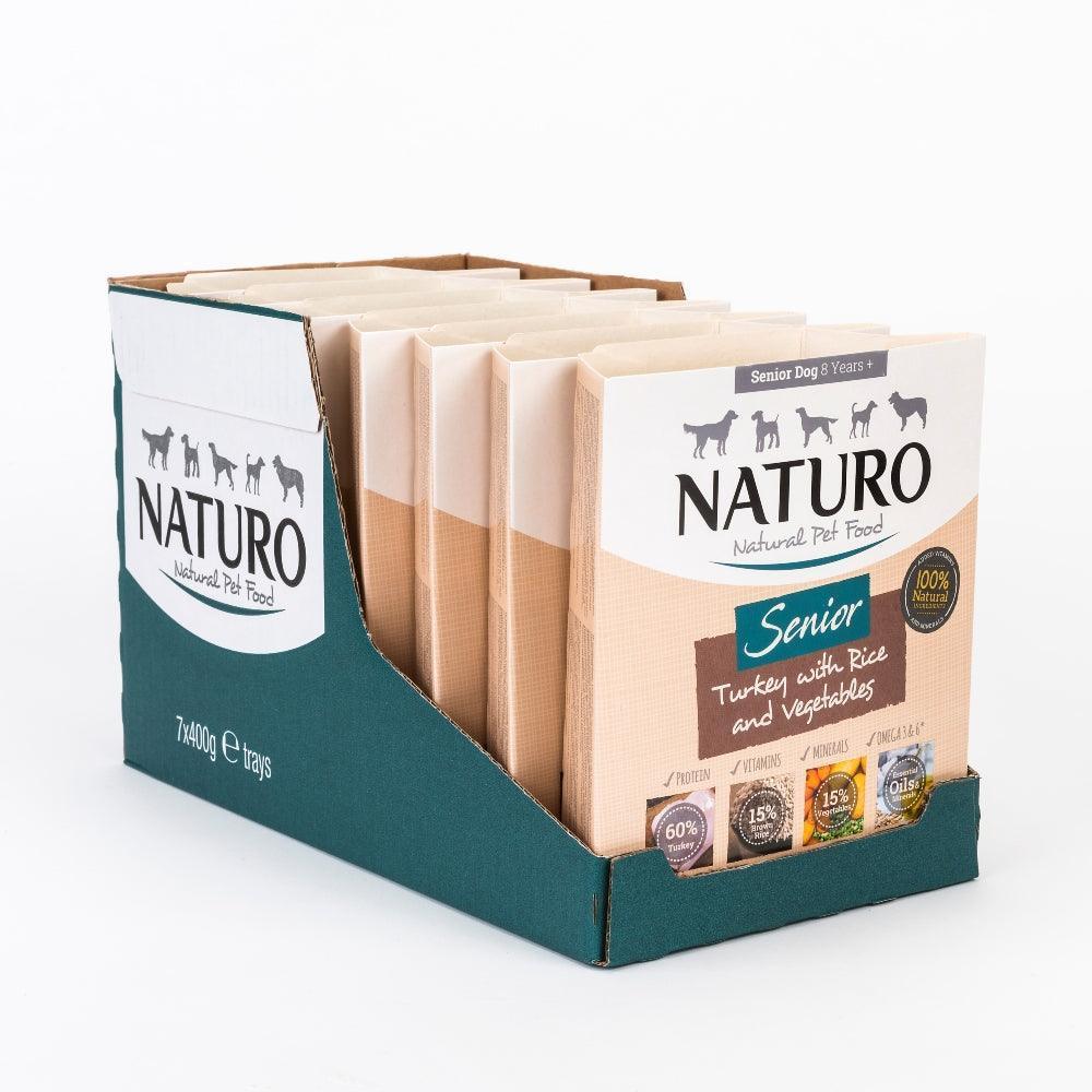 Naturo Senior Dog Turkey with Rice and Vegetables Trays 400g - Case of 7
