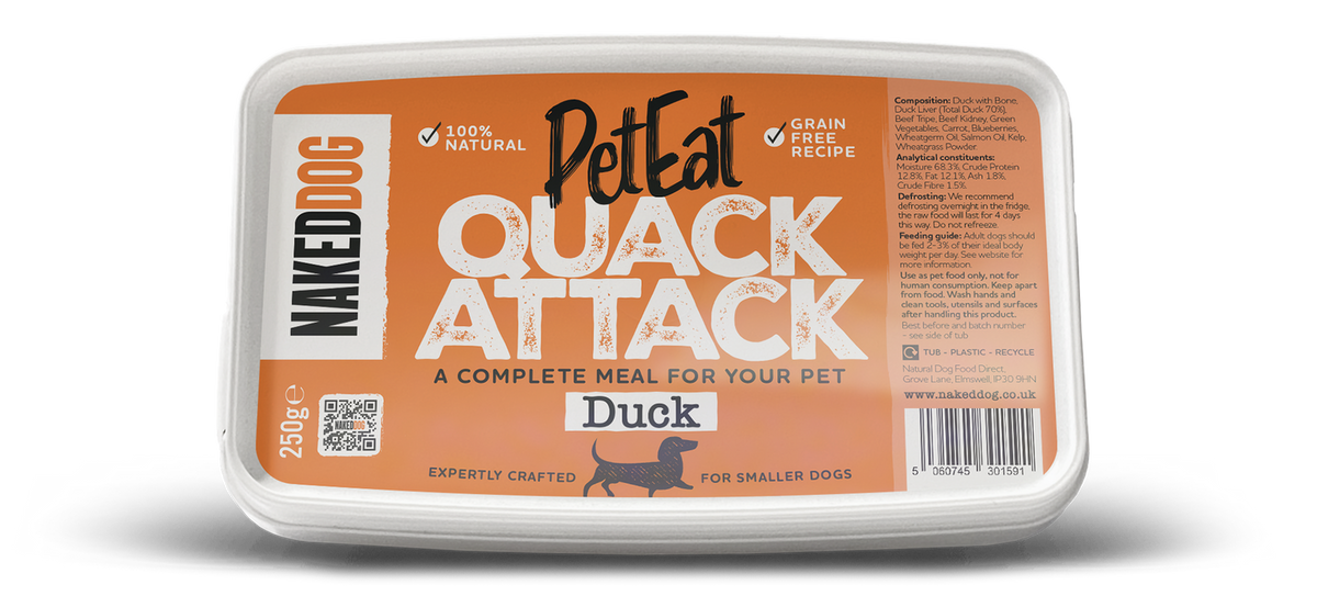 Naked Dog PetEat Quack Attack (Duck) 250g