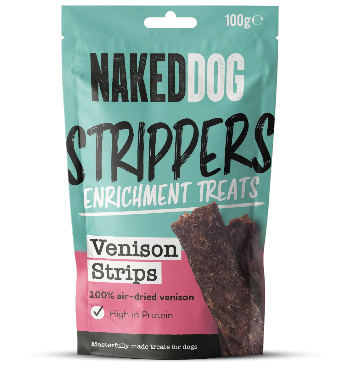 Naked Dog Venison Strips - Case of 6