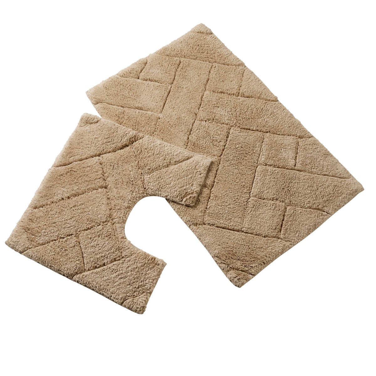 Bali Bath Mat And Pedestal Set | Super Absorbent | Non-Slip | Machine Washable | 100% Cotton