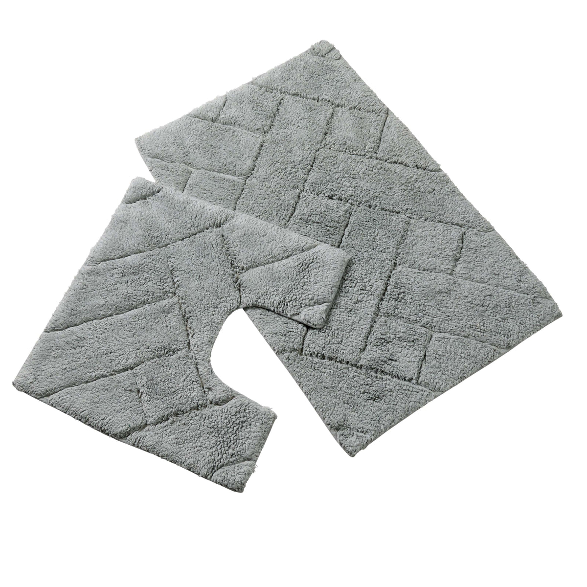 Bali Bath Mat And Pedestal Set | Super Absorbent | Non-Slip | Machine Washable | 100% Cotton