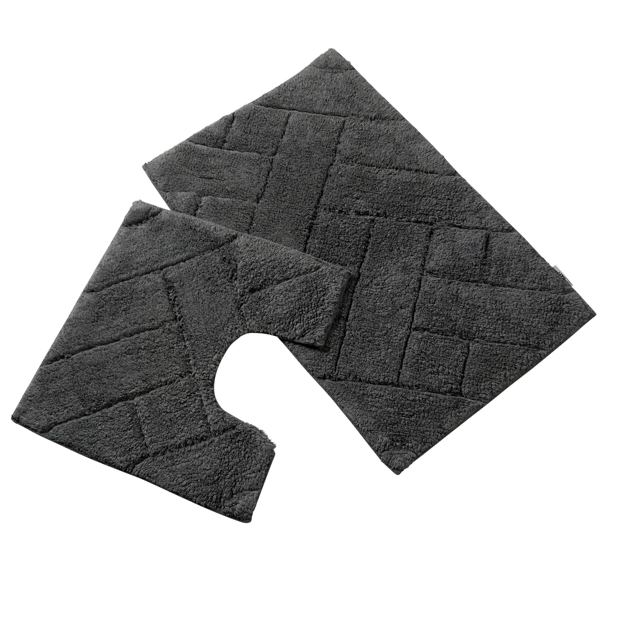 Bali Bath Mat And Pedestal Set | Super Absorbent | Non-Slip | Machine Washable | 100% Cotton