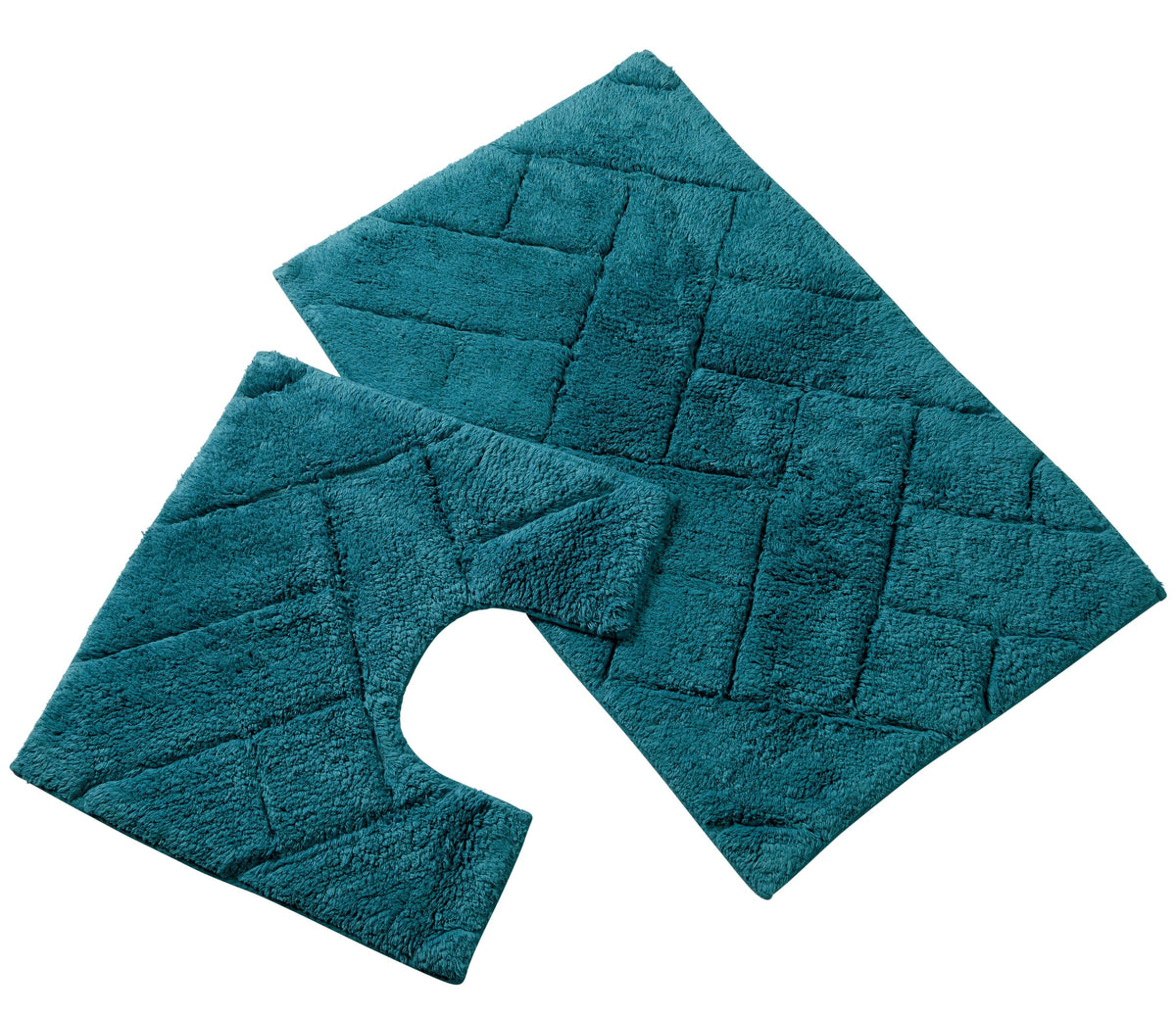 Bali Bath Mat And Pedestal Set | Super Absorbent | Non-Slip | Machine Washable | 100% Cotton