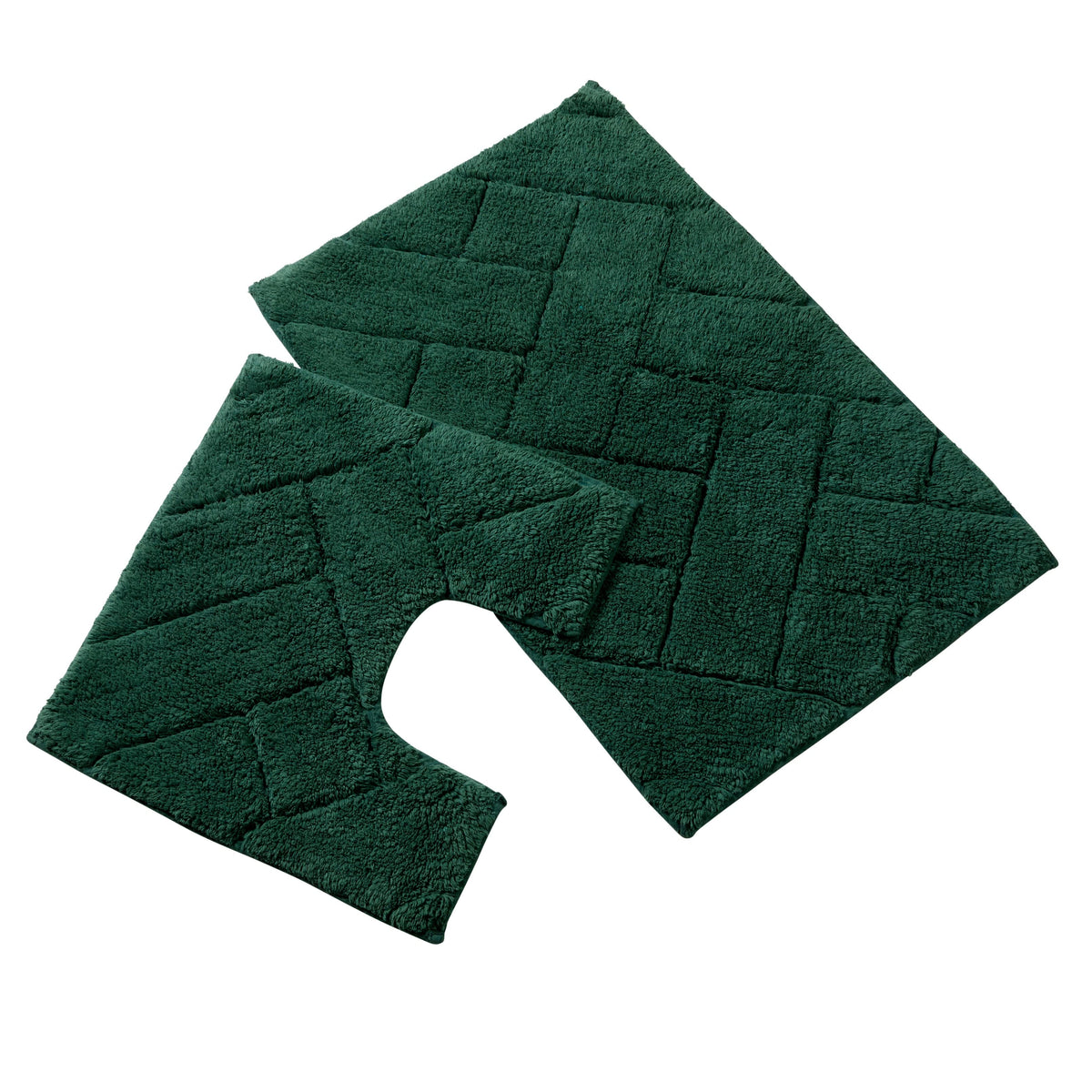 Bali Bath Mat And Pedestal Set | Super Absorbent | Non-Slip | Machine Washable | 100% Cotton