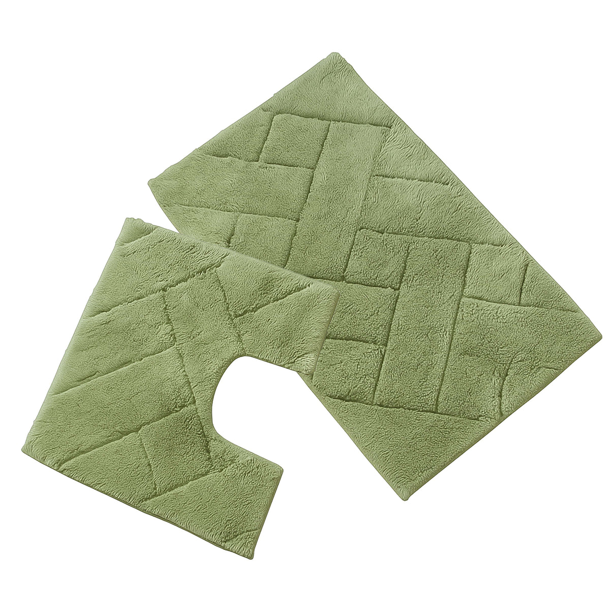 Bali Bath Mat And Pedestal Set | Super Absorbent | Non-Slip | Machine Washable | 100% Cotton