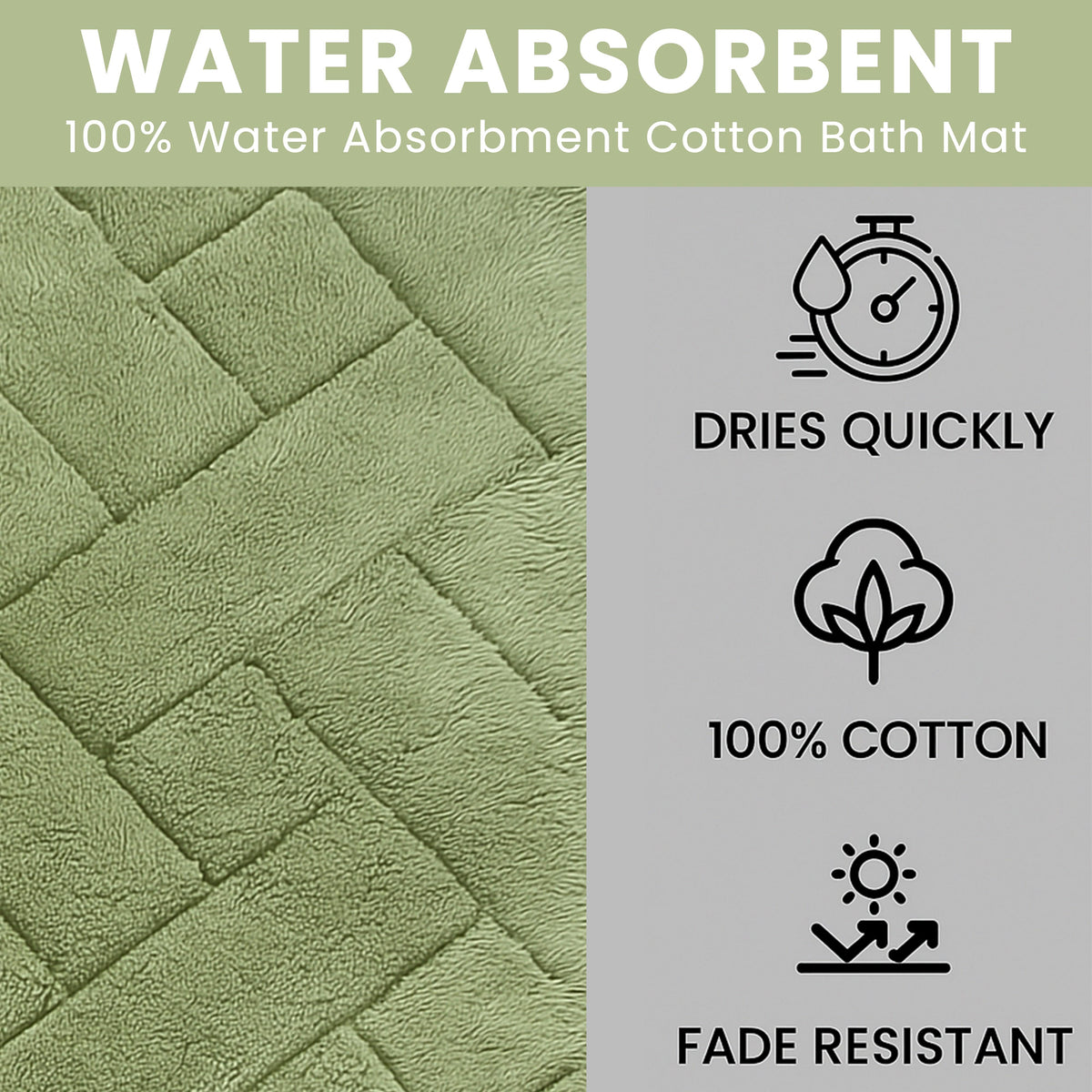 Bali Bath Mat And Pedestal Set | Super Absorbent | Non-Slip | Machine Washable | 100% Cotton