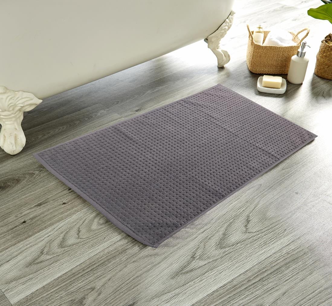 OLIVIA ROCCO Luxe Deep Cotton Pile Bath Mats Handcrafted Eco Friendly Absorbent Quick