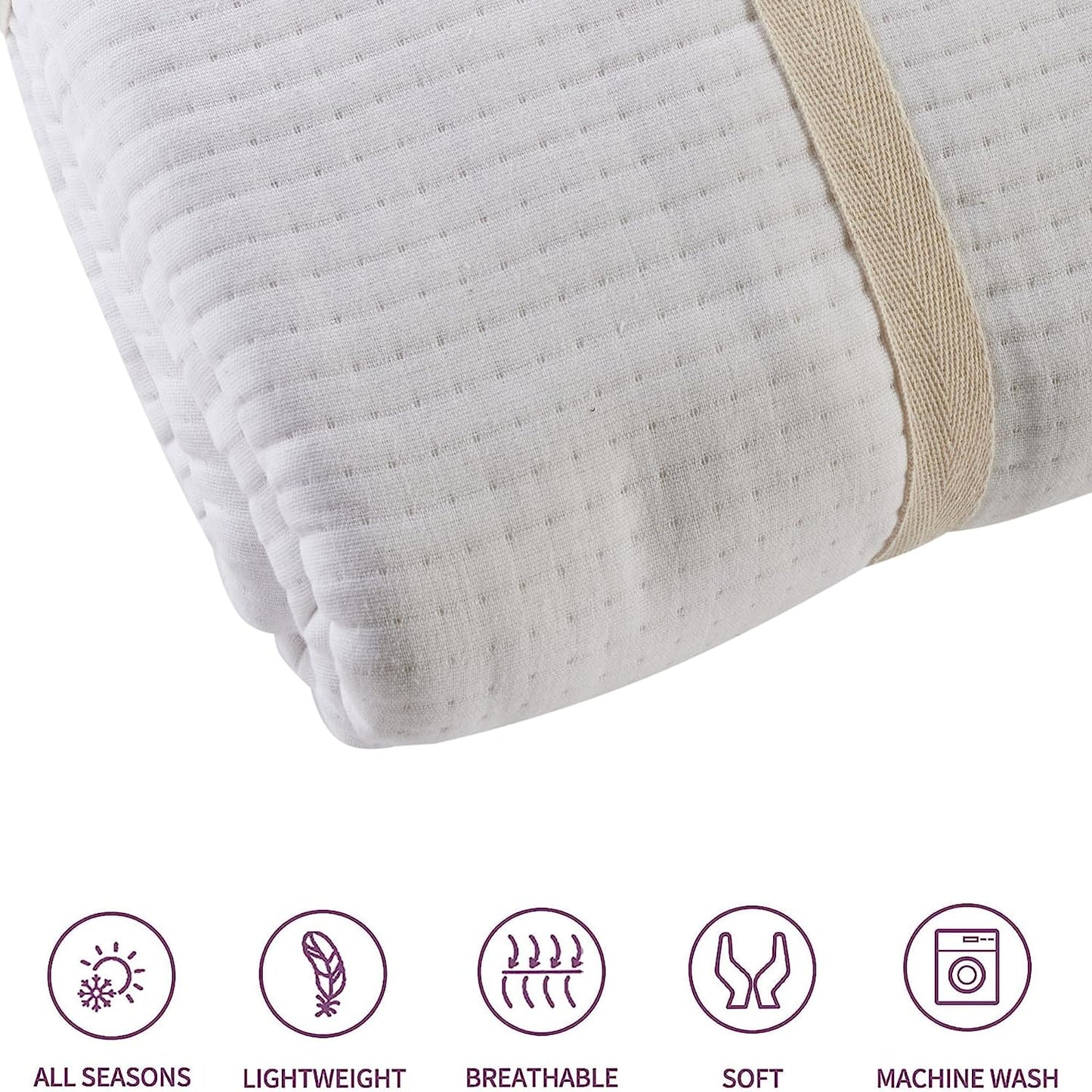 OLIVIA ROCCO Hotel Collection Quilted Bedspread | 240x260 cm | 100% Sustainable Cotton | White & Grey