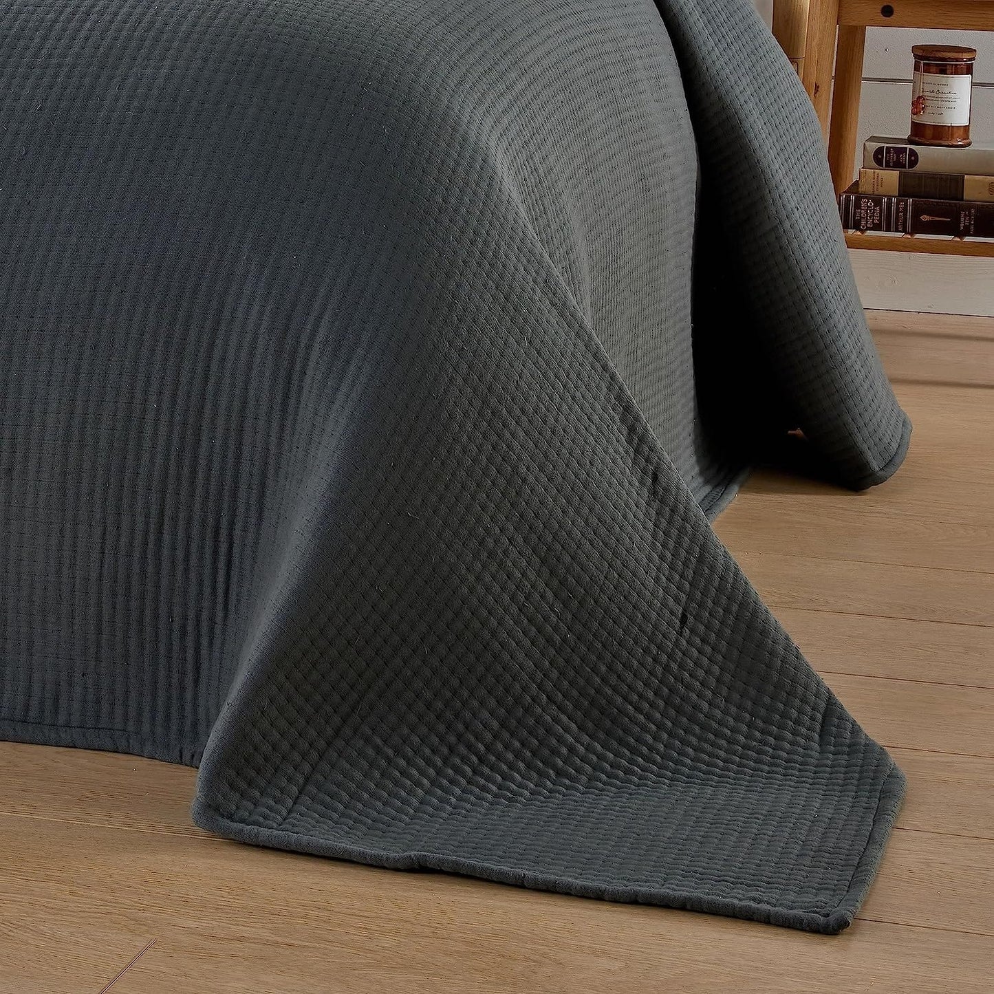 OLIVIA ROCCO Hotel Collection Quilted Bedspread | 240x260 cm | 100% Sustainable Cotton | White & Grey