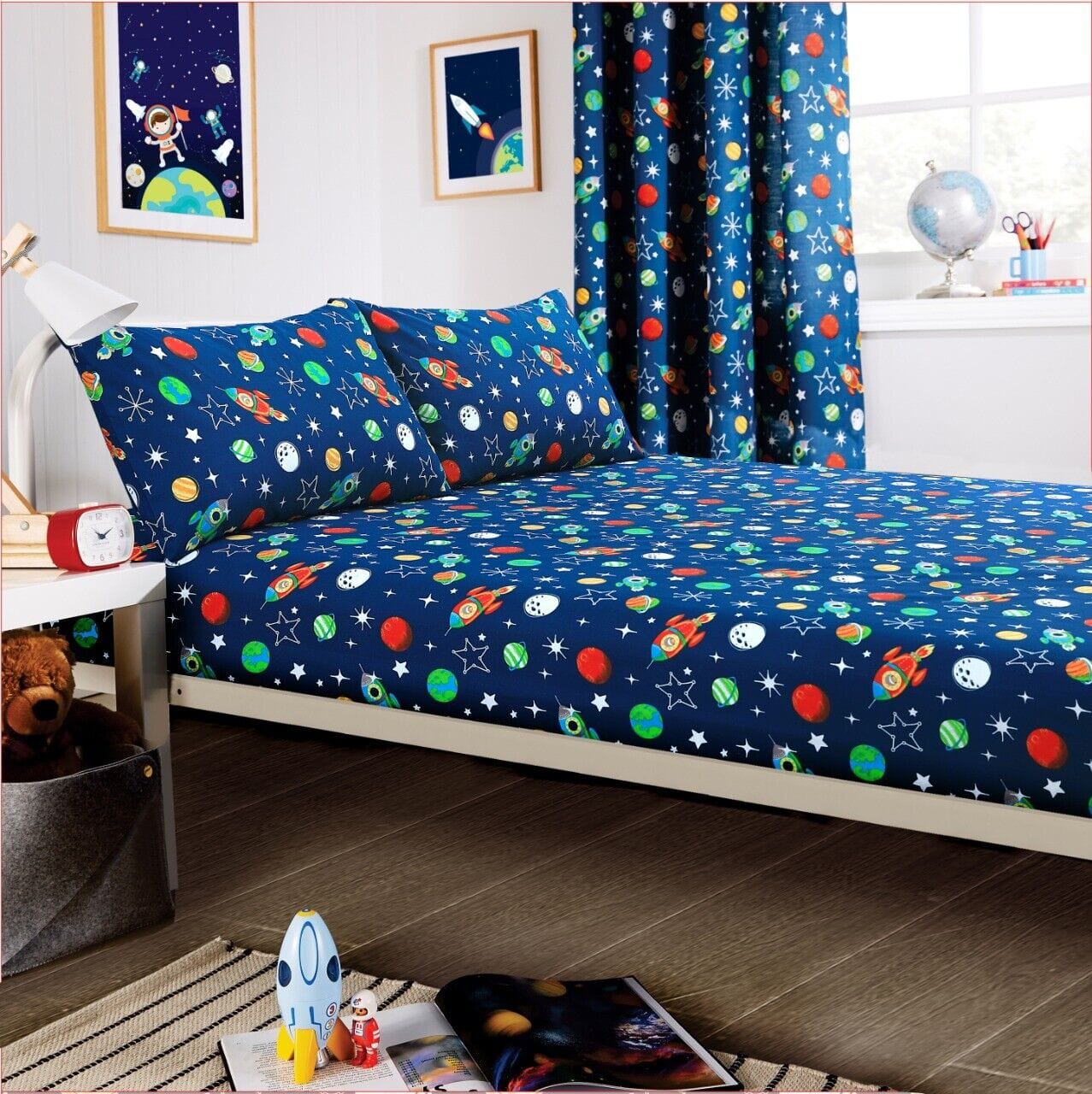 OLIVIA ROCCO Space Explorer Kids Duvet Cover Set | 100% Microfibre | Single & Double | With Pillowcase | Easy-Care
