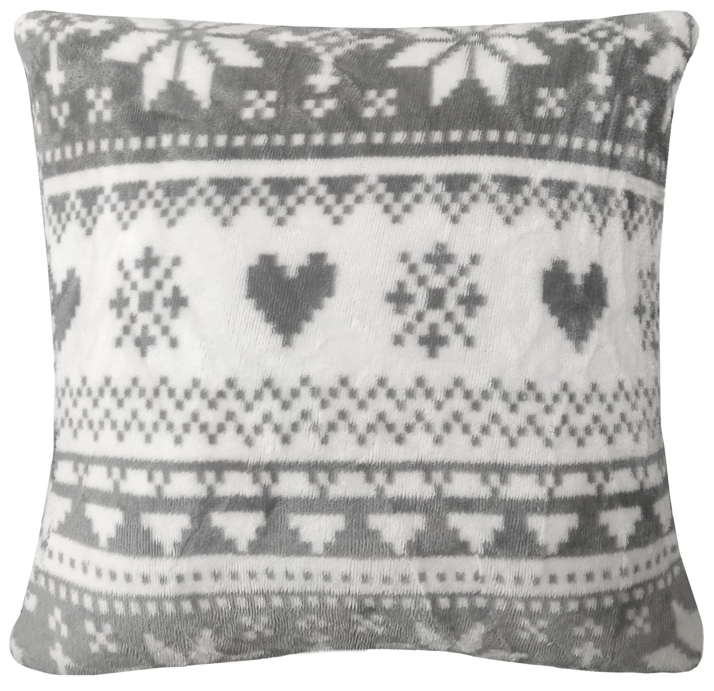Nordic Fair Isle Reversible Teddy Fleece Duvet Set with Pillowcases