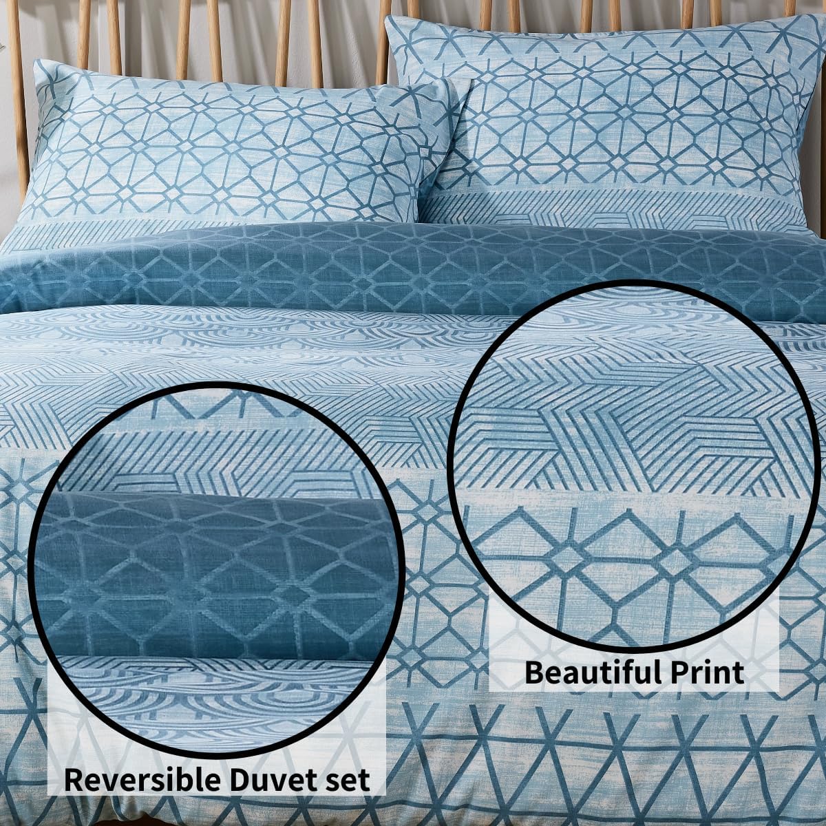 OLIVIA ROCCO Versailles Teal Duvet Cover Set | Reversible, Breathable & Quilted