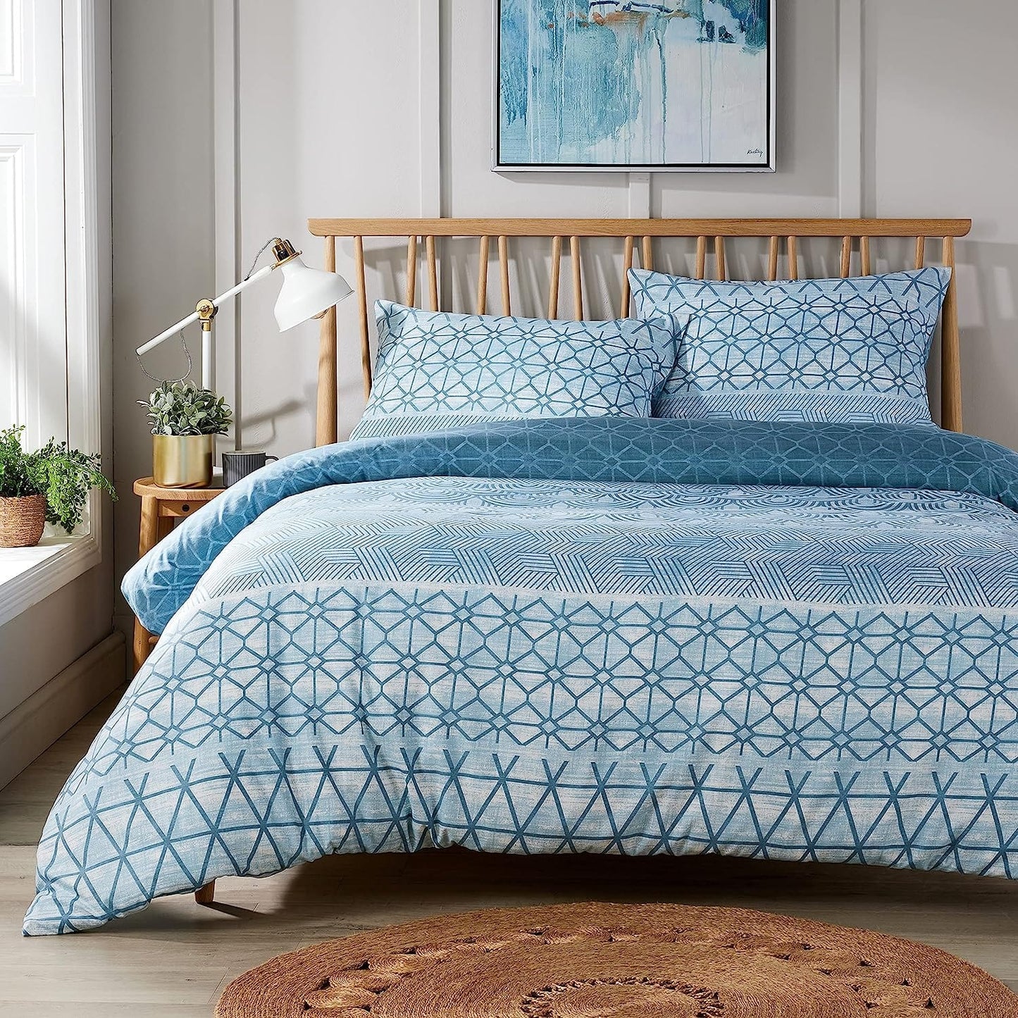 OLIVIA ROCCO Versailles Teal Duvet Cover Set | Reversible, Breathable & Quilted