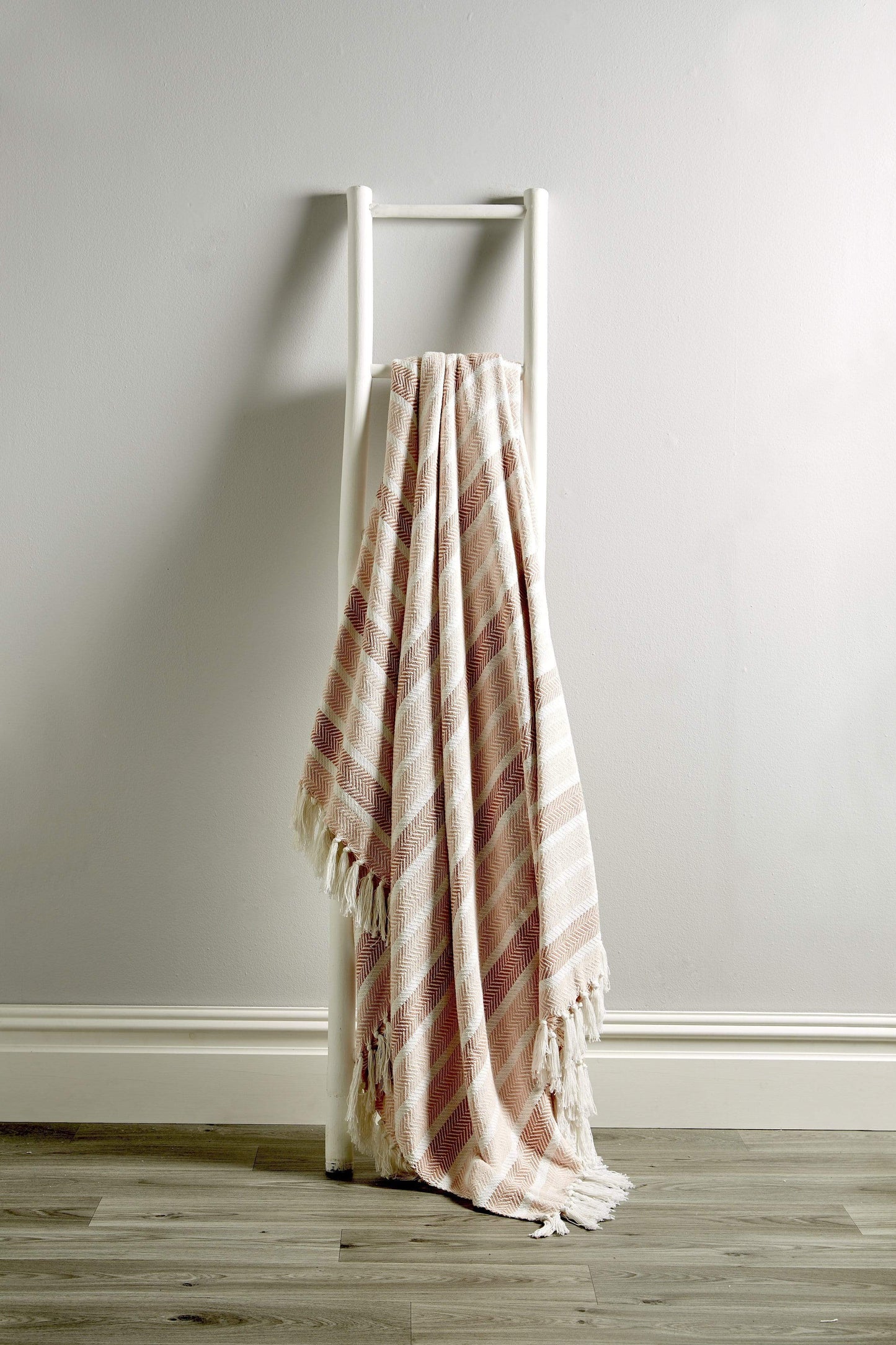 Striped Handwoven Pure Cotton Throw Blanket with Tassels | Eco-Friendly | 3 Sizes | 4 Colours