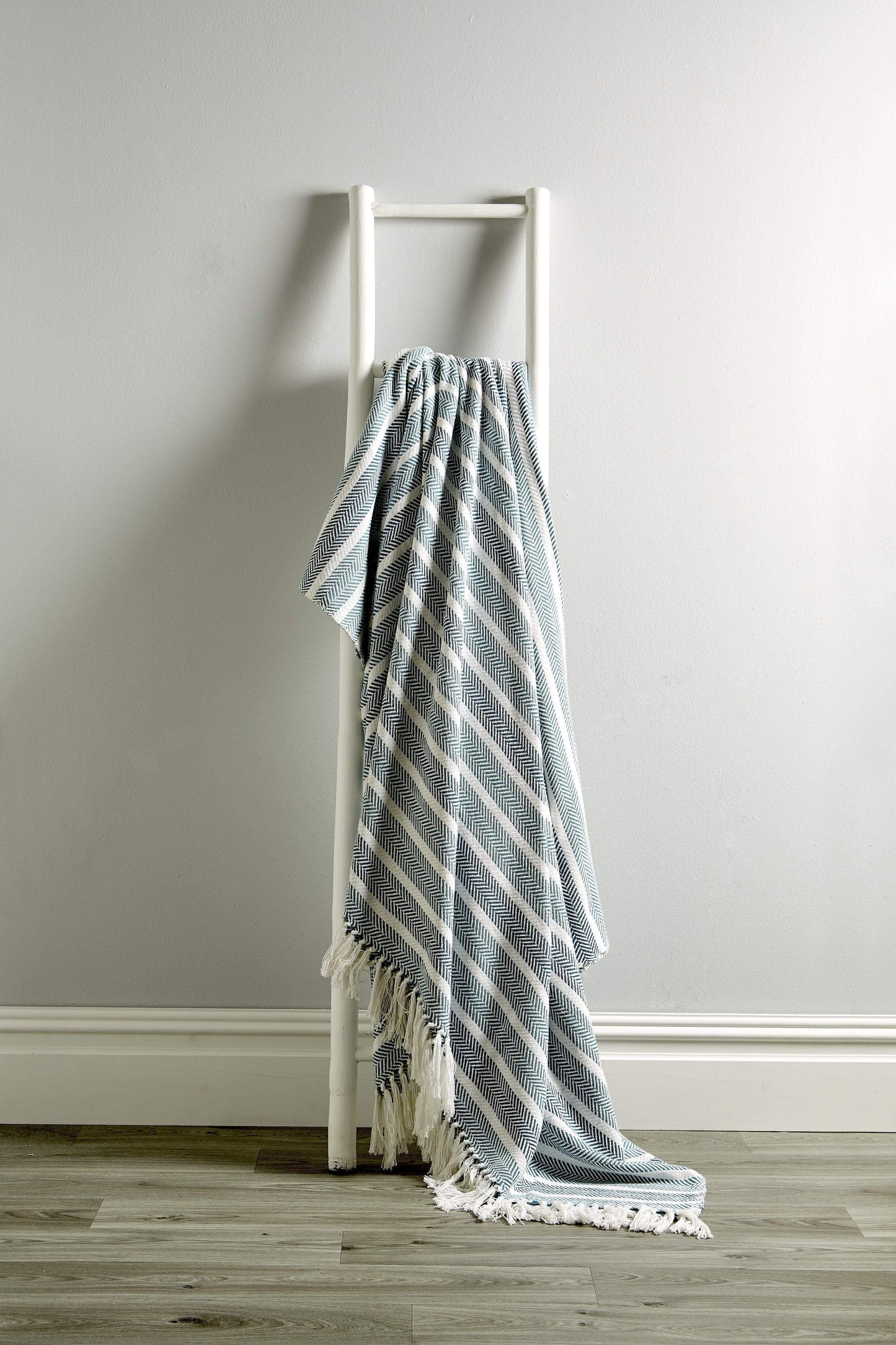 Striped Handwoven Pure Cotton Throw Blanket with Tassels | Eco-Friendly | 3 Sizes | 4 Colours
