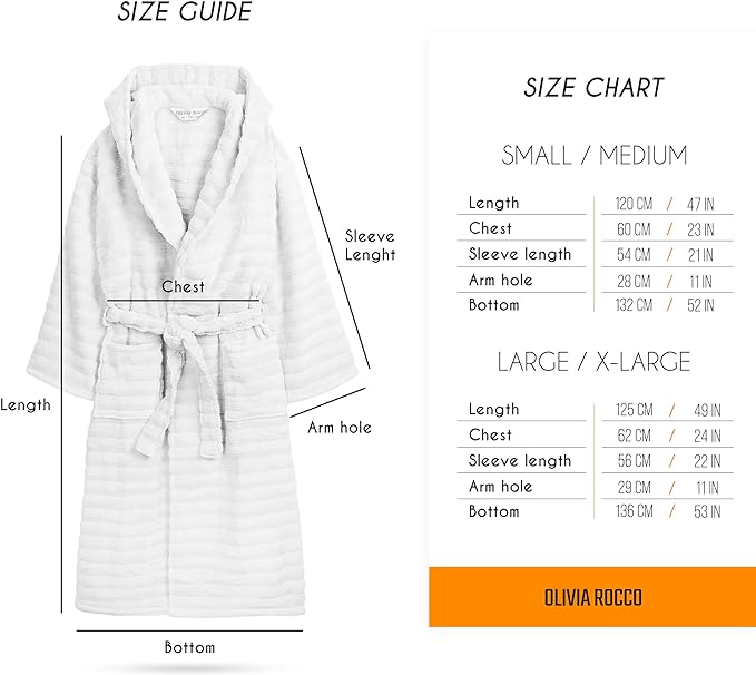 Hydro Ribbed Hooded Bath Robe | 100% Cotton | Unisex | With Pockets & Belt | S-M & L-XL | 4 Colours
