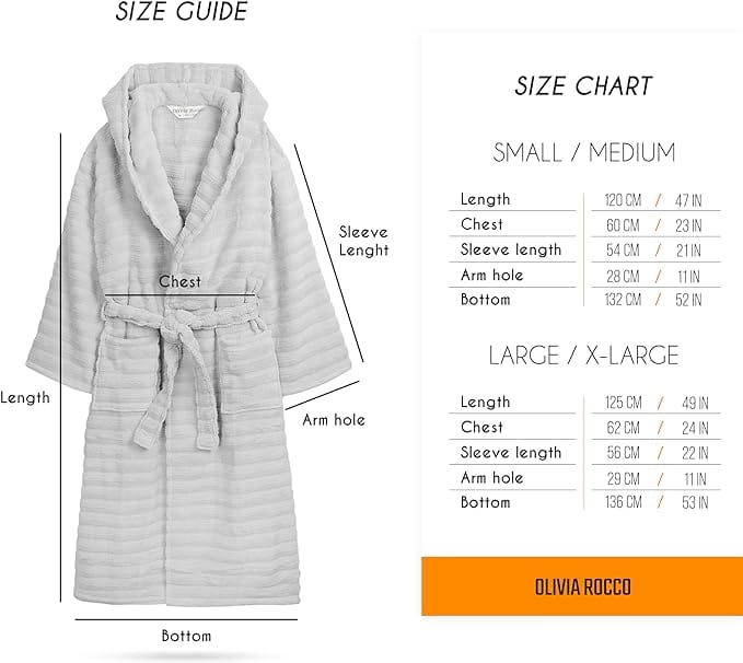 Hydro Ribbed Hooded Bath Robe | 100% Cotton | Unisex | With Pockets & Belt | S-M & L-XL | 4 Colours