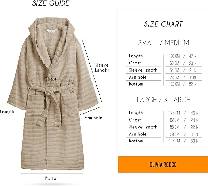 Hydro Ribbed Hooded Bath Robe | 100% Cotton | Unisex | With Pockets & Belt | S-M & L-XL | 4 Colours