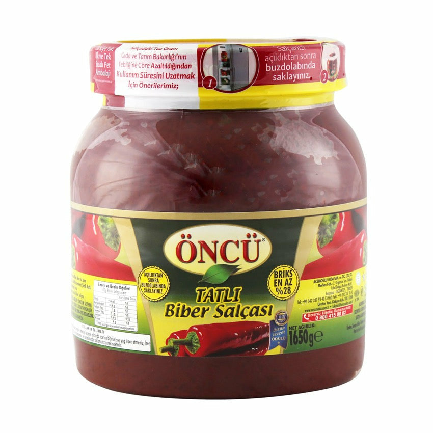 Oncu Pepper Paste Mild Pet (Tatli Biber Salcasi) 1650gr