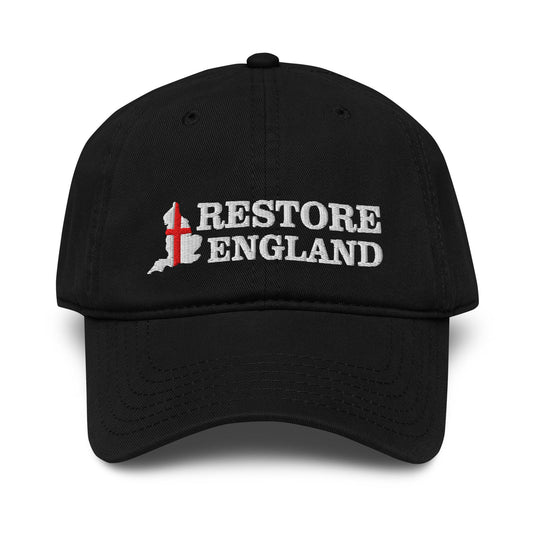 Restore England Embroidered Baseball Cap | Garment-Washed Cotton Hat