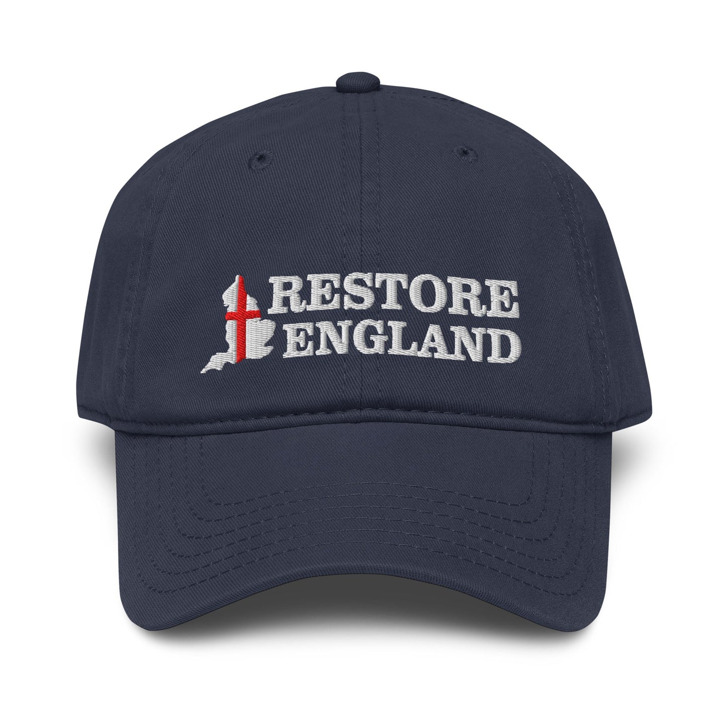 Restore England Embroidered Baseball Cap | Garment-Washed Cotton Hat
