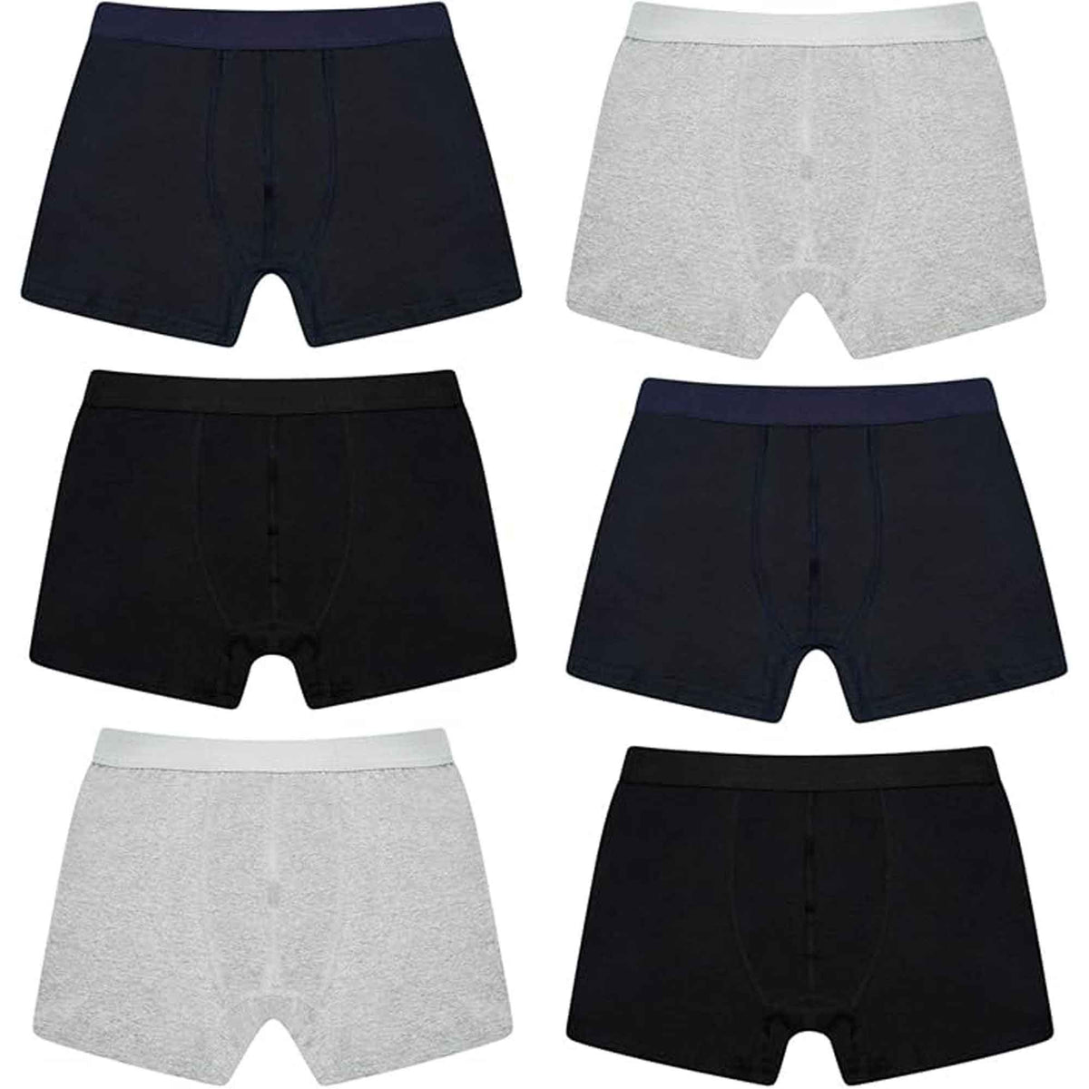 Sock Stack Pack Of 6 Mens Cotton Rich Comfort Fit Boxer Trunks Breathable Stretch